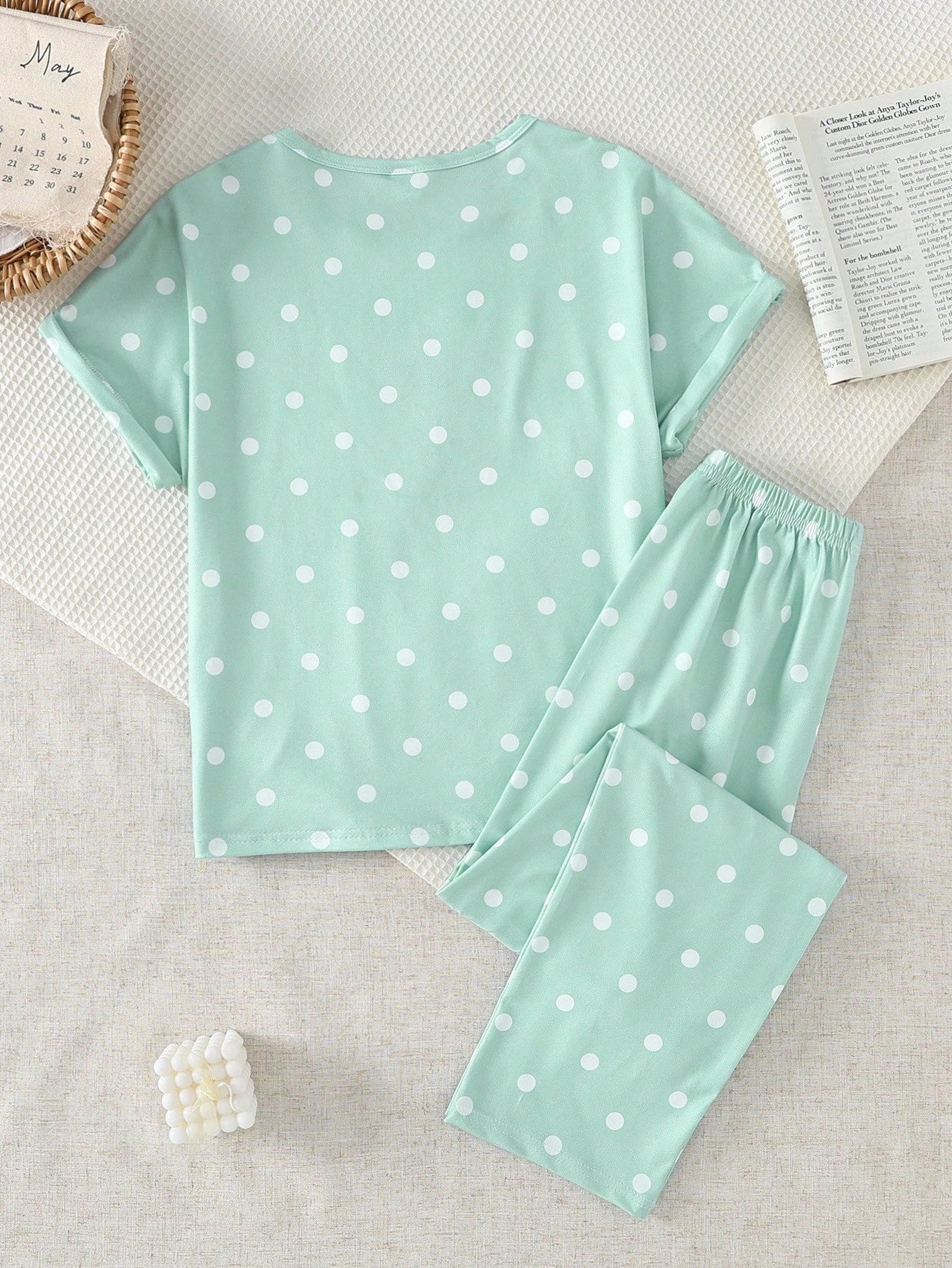 Cute Rabbit Printed Half Sleeve Night Suit (7-14 Years)
