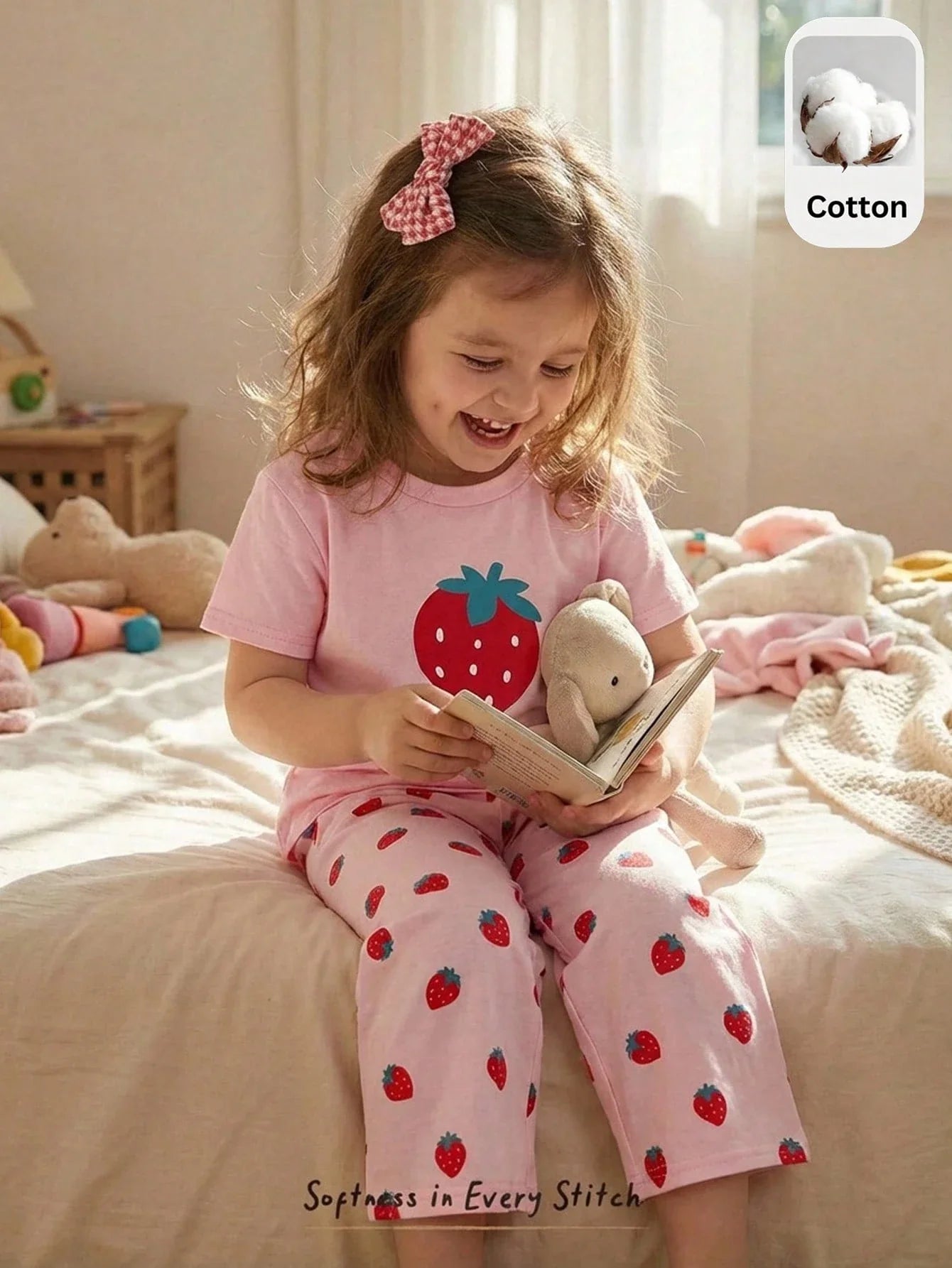 Strawberry Half Sleeve Kids Suit