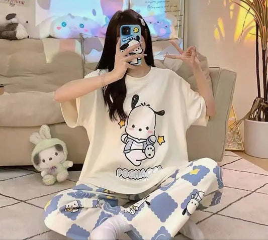 Cute Character Graphic Night Suit
